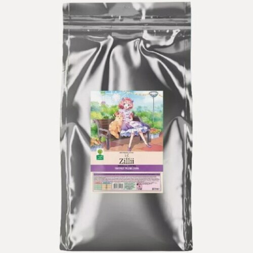 Изображение товара Корм сухой Zillii Hairball Control для взрослых кошек контроль образования комочков шерсти в желудке с индейкой и уткой, 10 кг