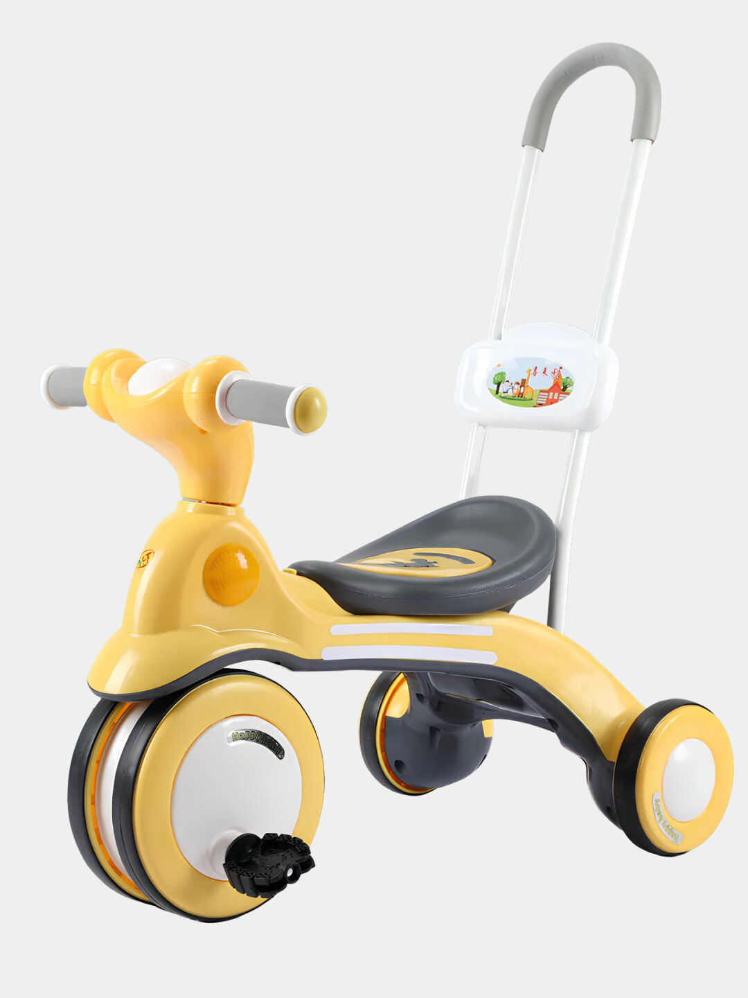 Велоколяска для детей c музыкой, велосипед детский трехколесный, беговел — фото 1