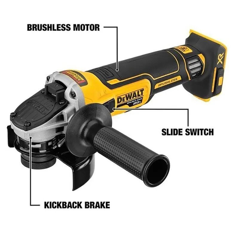 Угловая шлифмашина (болгарка) DeWALT DCG405NT 20В в кейсе, бесщеточная, без АКБ и ЗУ. Оригинал! — фото 1