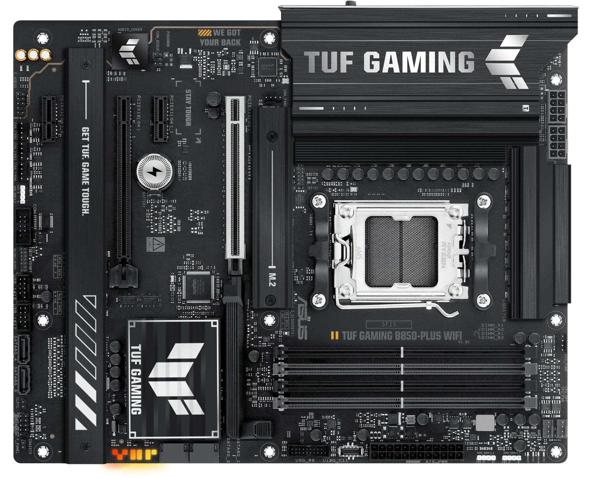 Материнская плата Asus TUF GAMING B850-PLUS WIFI, SocketAM5, AMD B850, ATX
