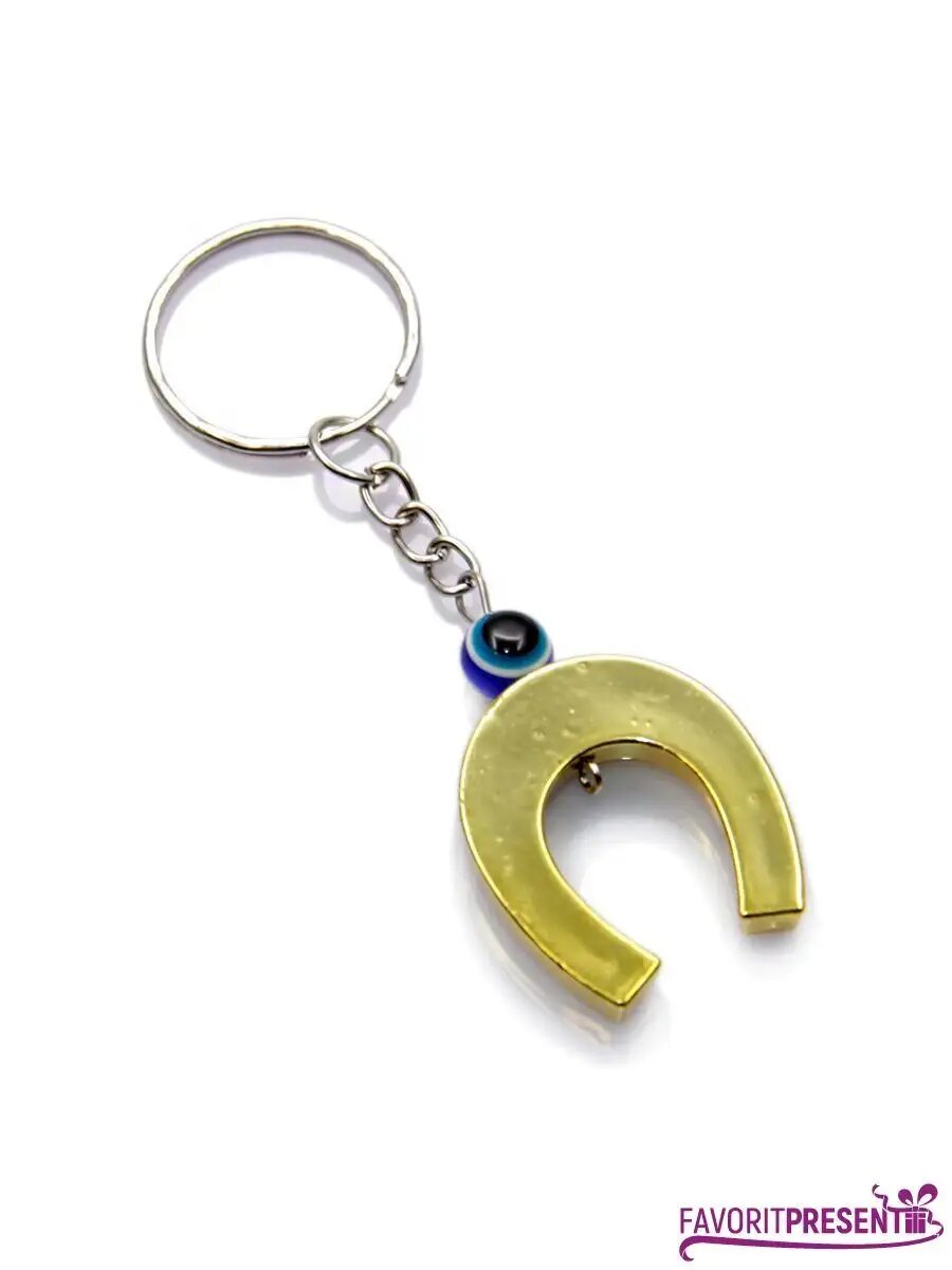 Брелок FAVORITPRESENT, серый, желтый, черный, синий, белый — фото 1