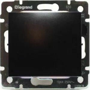 Выключатель одноклавишный Legrand Valena черный 770301