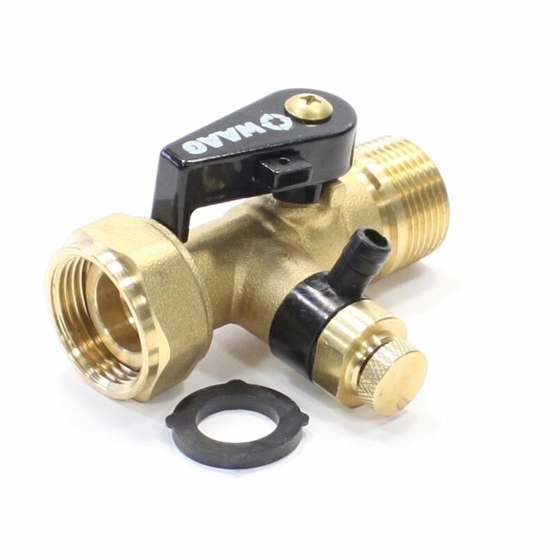 Клапан отсечной KAV 3/4 PN 10 со сливным краном для расширительных баков WAAG