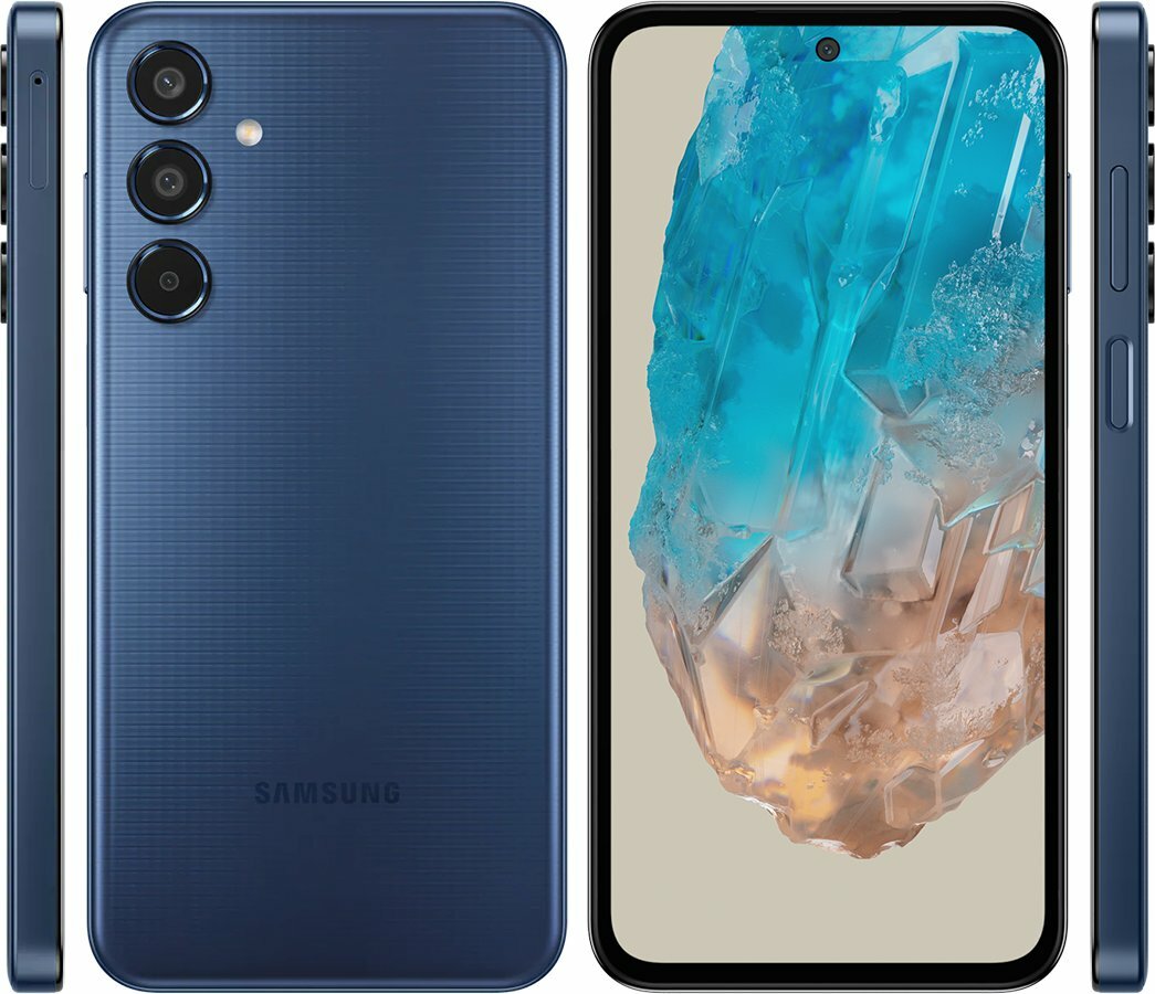 Смартфон Samsung M35, темно-синий, Exynos, AMOLED, 120Гц, 6ГБ/128ГБ, камера 50МП — фото 1