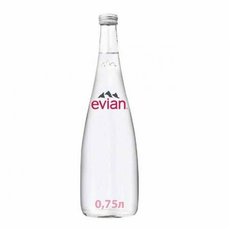 Вода минеральная Evian негаз стбут 075 л 1шт