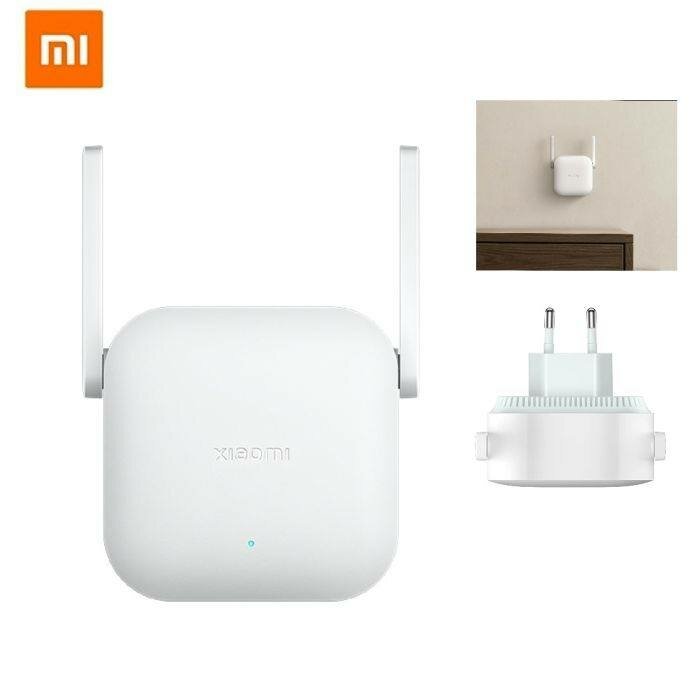 Wi-Fi повторитель Xiaomi N300, 2.4 ГГц, до 300 Мбит/с, усилитель сигнала, белый