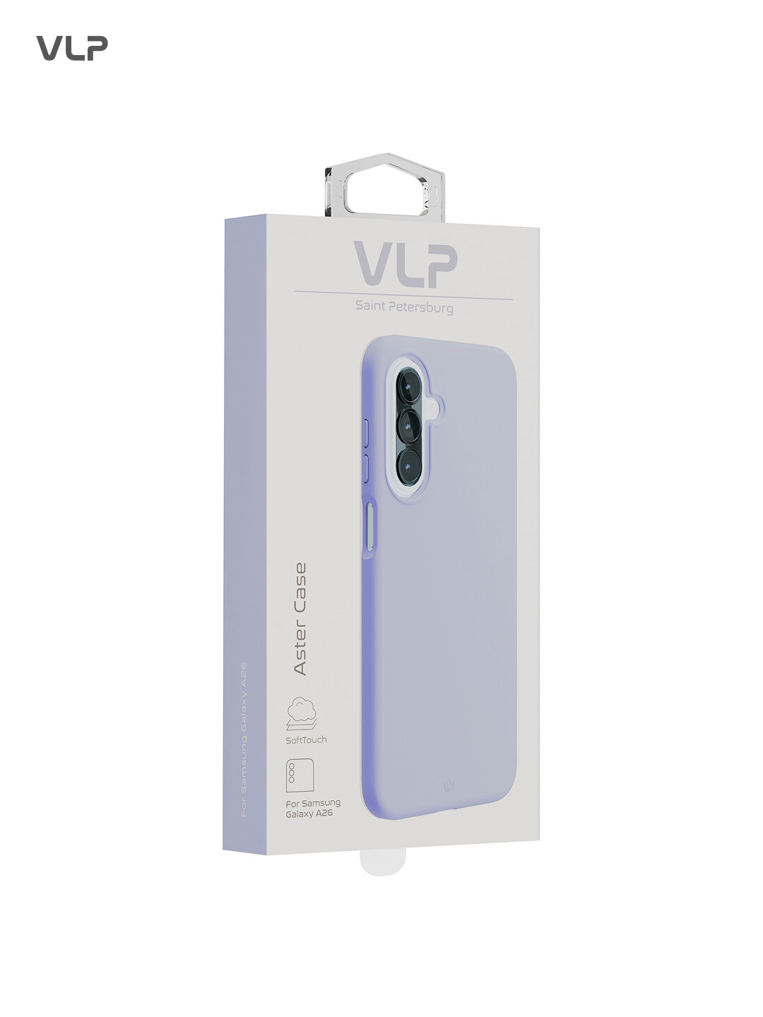 Чехол VLP "Aster Case", для Samsung A26, силикон, лавандовый — фото 1