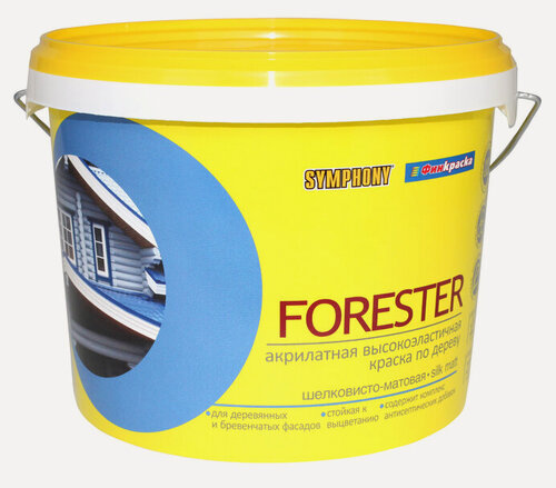 Изображение товара Краска SYMPHONY FORESTER для деревянных фасадов, шелковисто-матовая, база С 2,7л