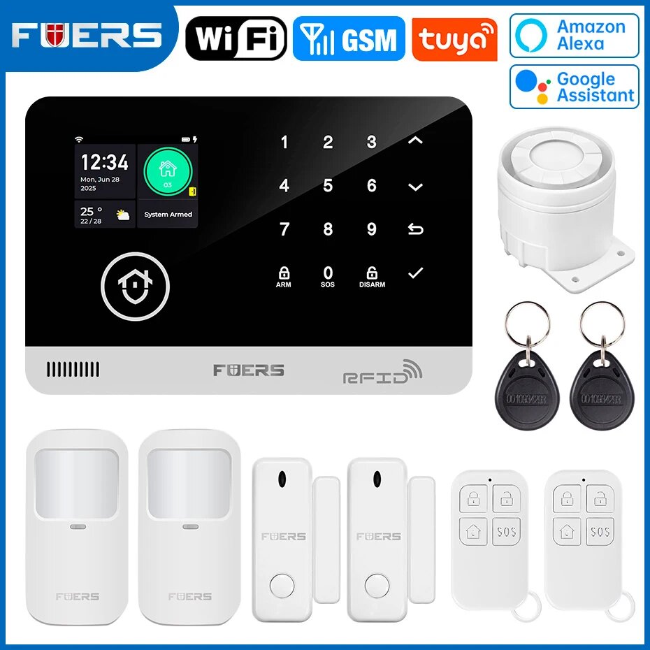 Сигнализация FUERS G03 для дома вилка ЕС G03 GSM Alarm Kit 2