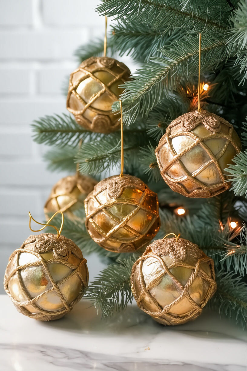 Набор ёлочных шаров брайди, пенополистирол, 8 см, 6 шт, Винтер Деко (Winter Deco) 2007611