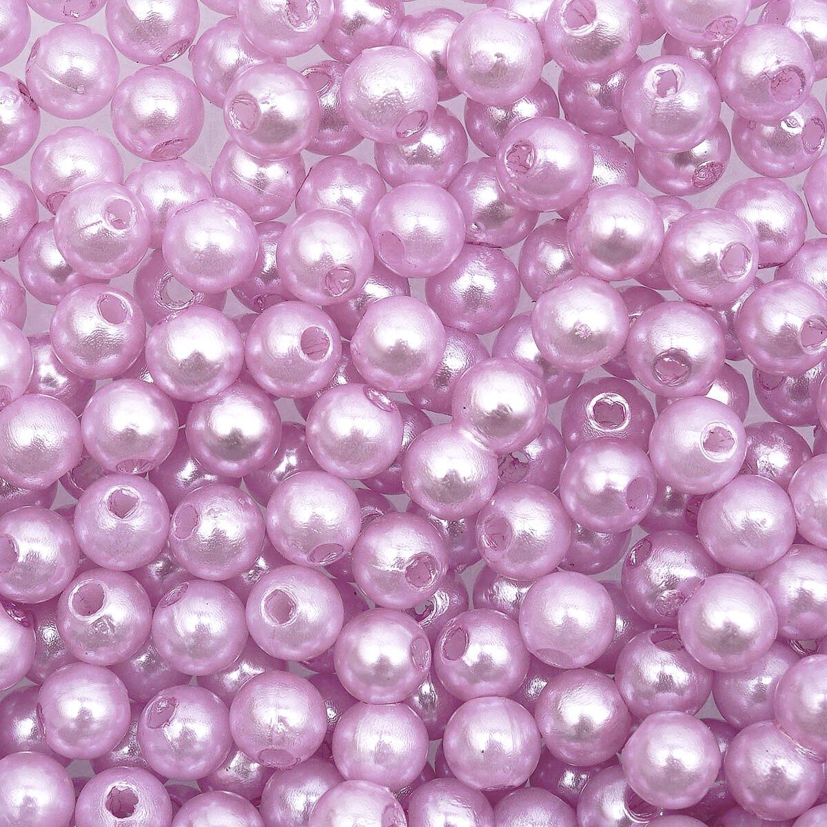 Бусины для рукоделия 'жемчуг', 5 мм, 25 г, круглые, пластик, Astra&Craft (сиреневые)