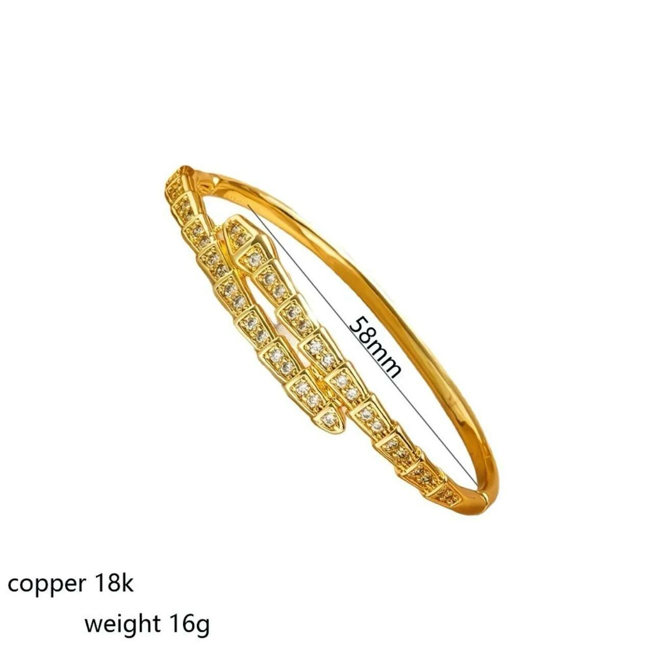 Жесткий браслет, серебристый — фото 1