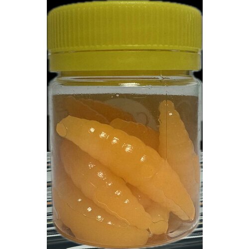 Приманка Cool Place Maggot 4см, цвет светящийся оранжевый, с ароматом сыра