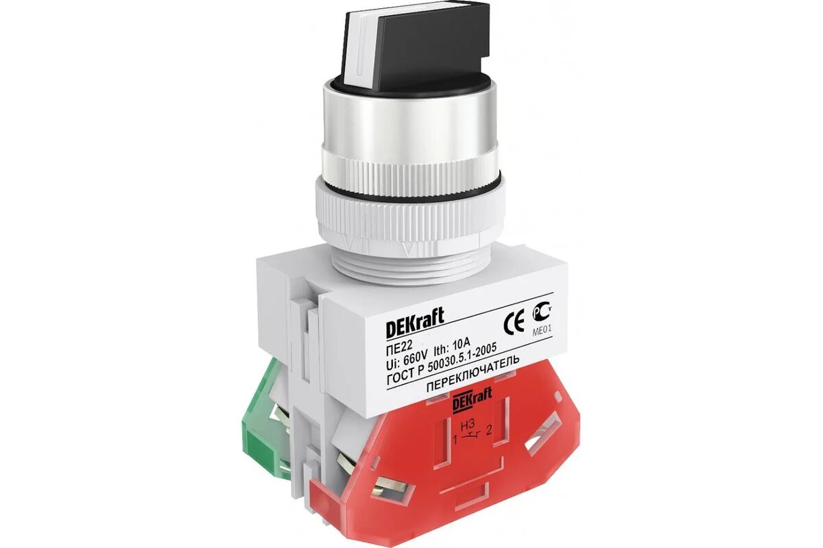 Переключатель Dekraft ПЕ22-AC-3-BLK 25052DEK