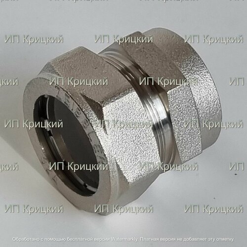 Муфта соед переход 32x1 14 латунь никелированная ZTI612003207N ZEISSLER 1186₽