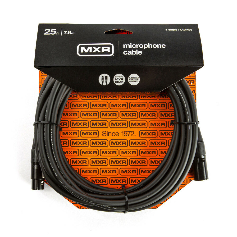 Микрофонный кабель XLR-XLR, 7.6м, Dunlop MXR