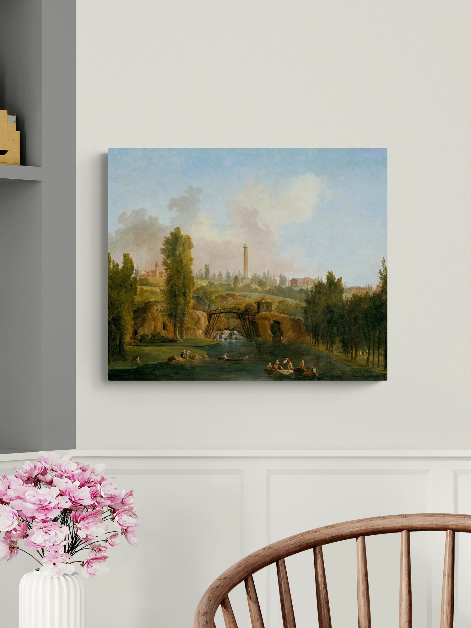 Юбер Робер " Вид на парк Меревиль". Картина 50х40 — фото 1