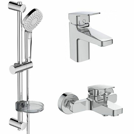 Набор смесителей Ideal Standard (vidima) Ceraplan BD649AA (3 в 1) (ванна, умывальник, душевой набор)