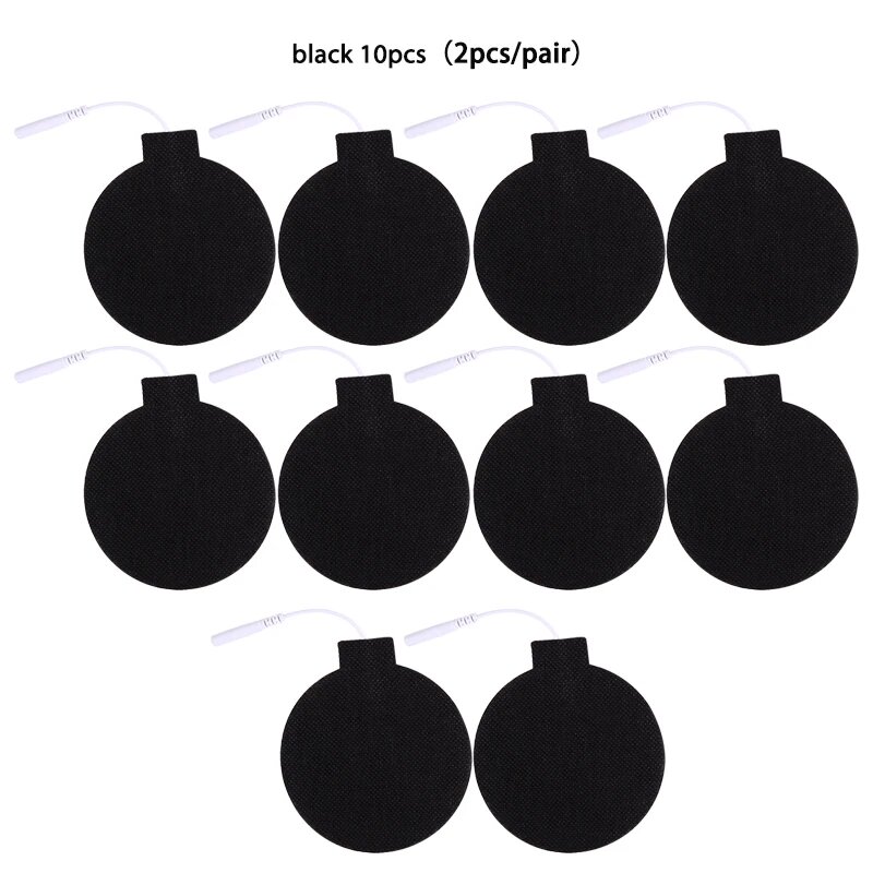 Многоразовые клейкие электроды Yinhang 2 мм, 10 пар, 10pcs 8.5cm black