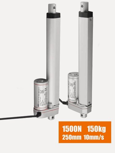 Изображение товара 2 шт. 150 кг, 10 мм/с, ход 250 мм, линейный привод для распашных ворот