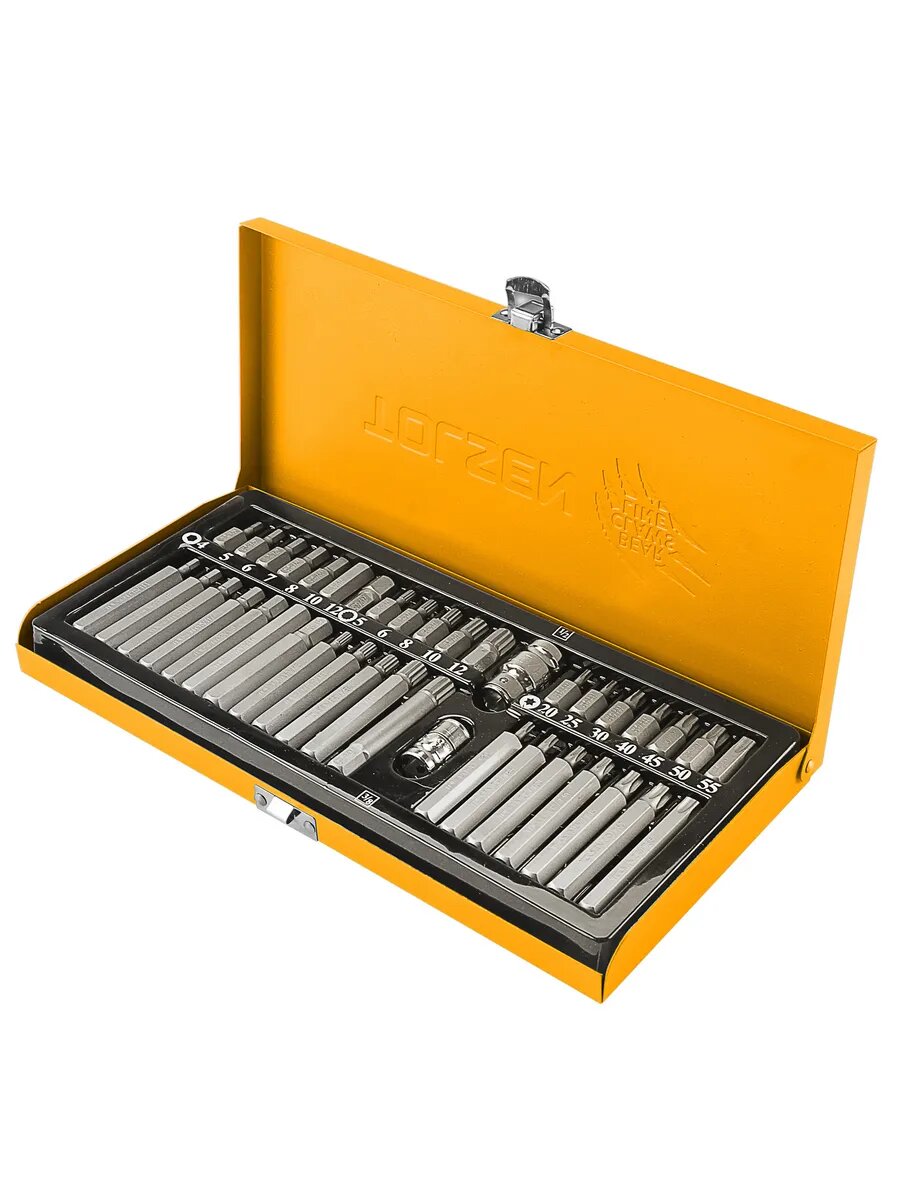 Набор вставок (бит) 10 мм Torx Spline Hex 40 пр TOLSEN