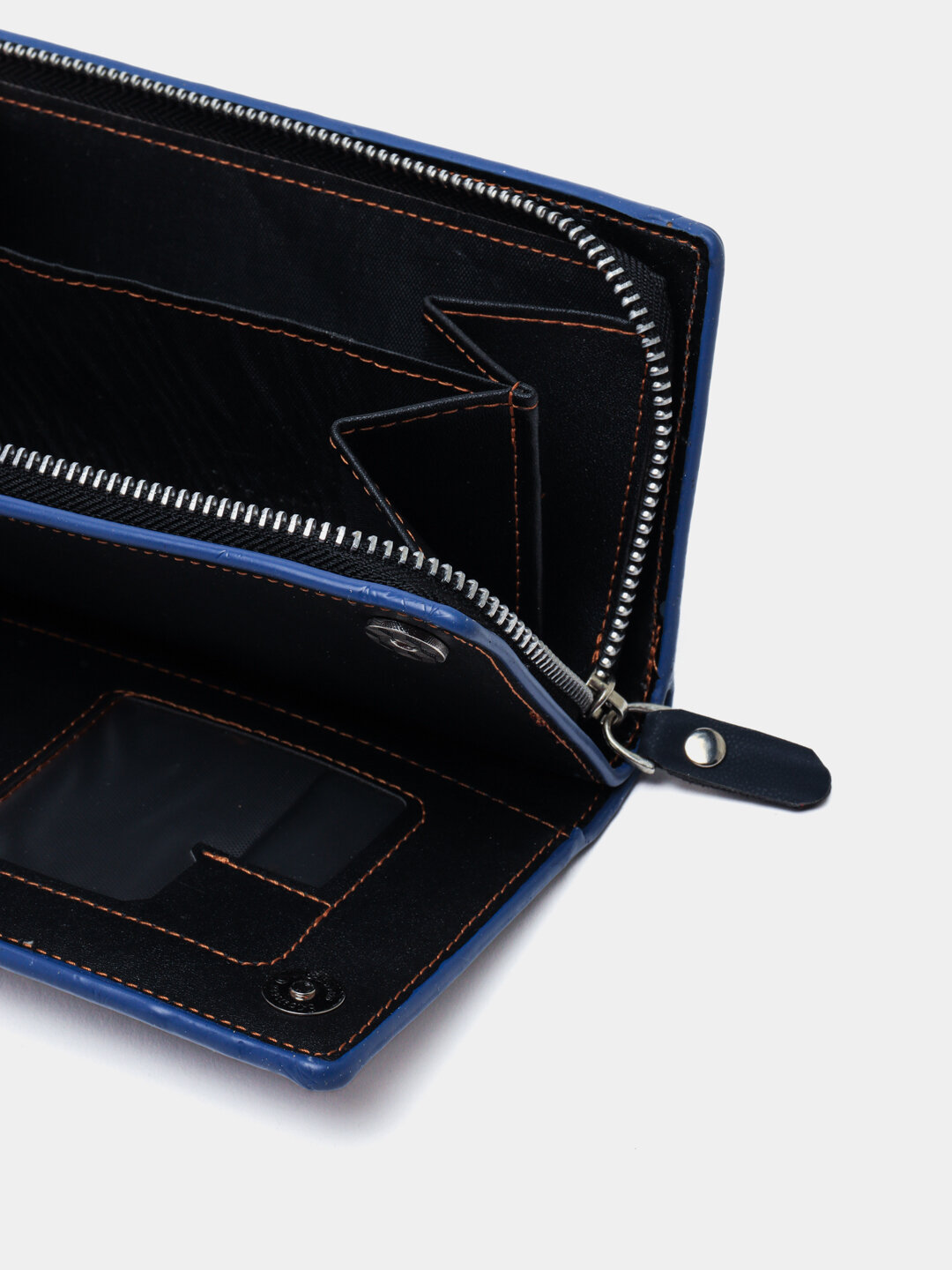 Кошелек , фактура матовая, тиснение, черный/черный — фото 1