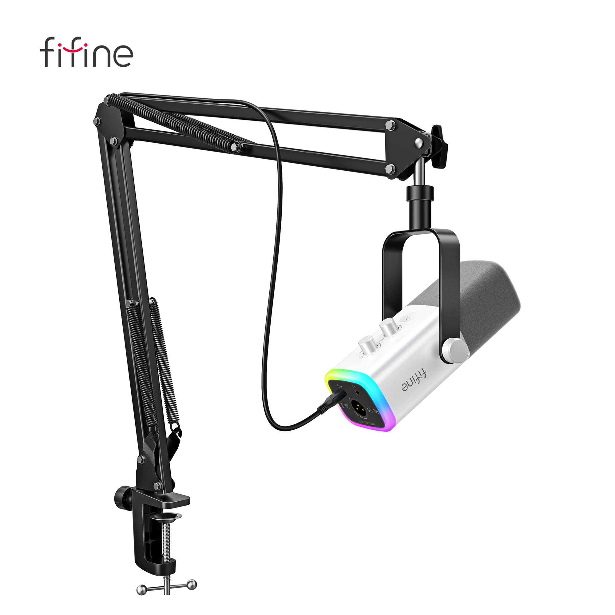FIFINE AM8TW RGB подвесной мульти-микрофонный комплект, AM8TW — фото 1