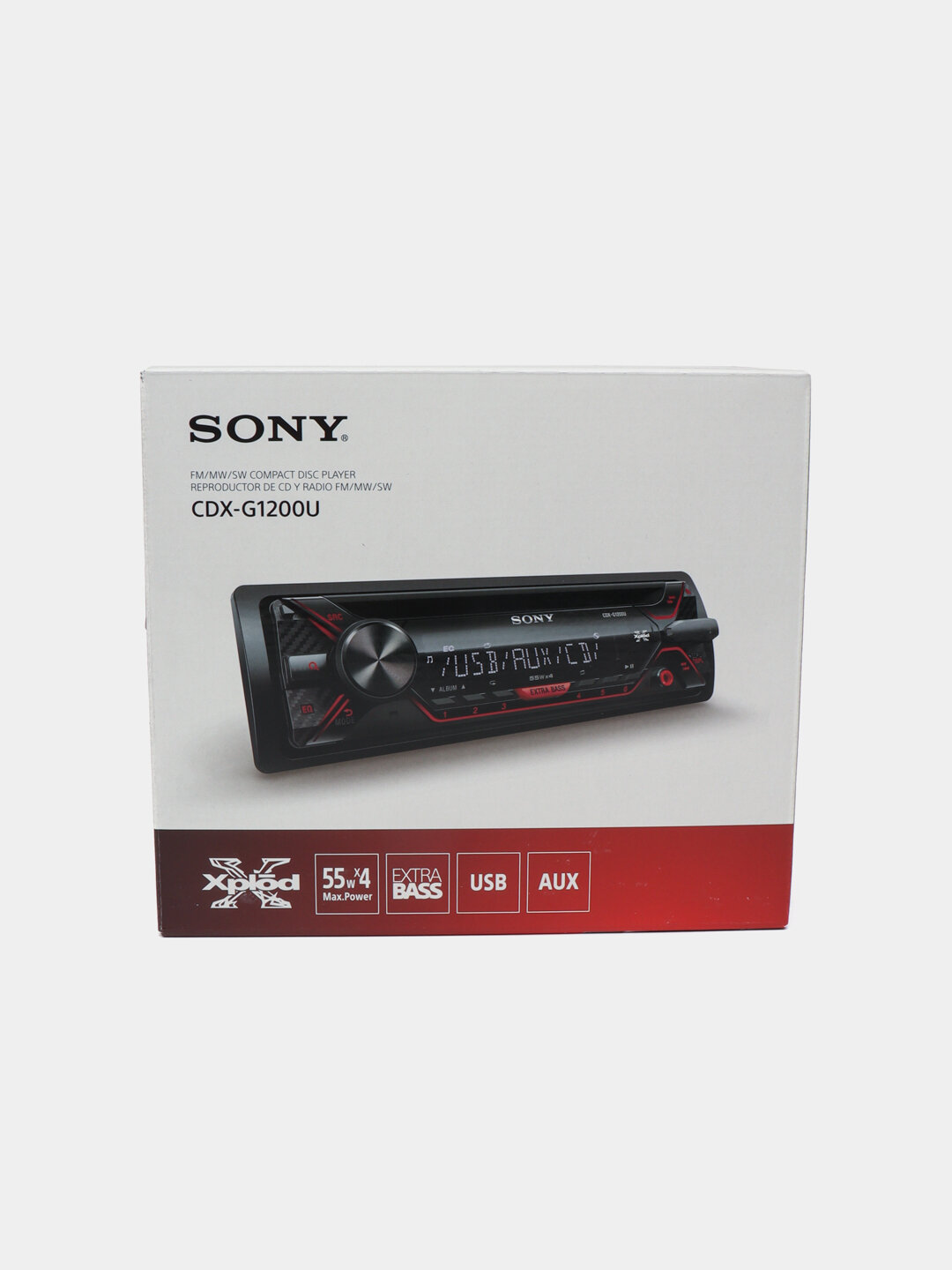 Автомагнитола SONY CDX-G1200U Q, черная, 4", 55Вт, встроенный CD-плеер, радиоприемник — фото 1