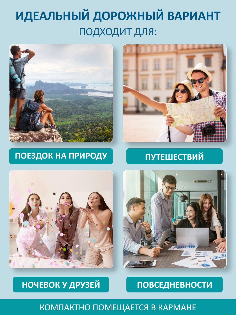 Изображение Набор дорожный для контактных линз в футляре с зеркалом 5 в 1 (пинцет, контейнер, присоска, флакон для раствора, футляр)
