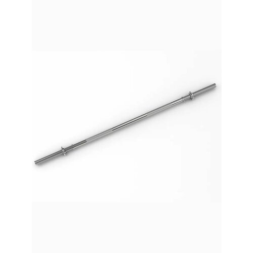 Гриф прямой хромированный UNIX Fit L-1,8 м для штанги UNIXFIT, d-25 мм, с насечками, замок-гайка в комплекте