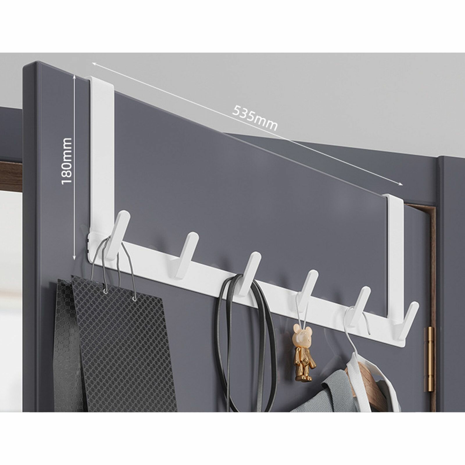 Дверной крючок для спальни без перфорации-6 шт-белый