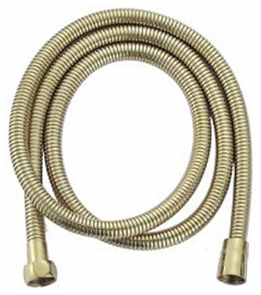 RRG08 Душевой шланг Raiber  золото в блистере 