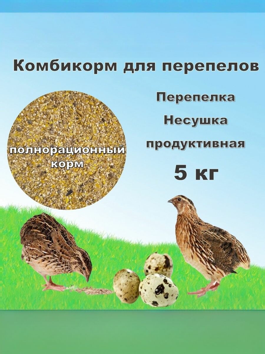 Комбикорм для перепелов "Перепелка Несушка" (Несушка продуктивная), 5 кг