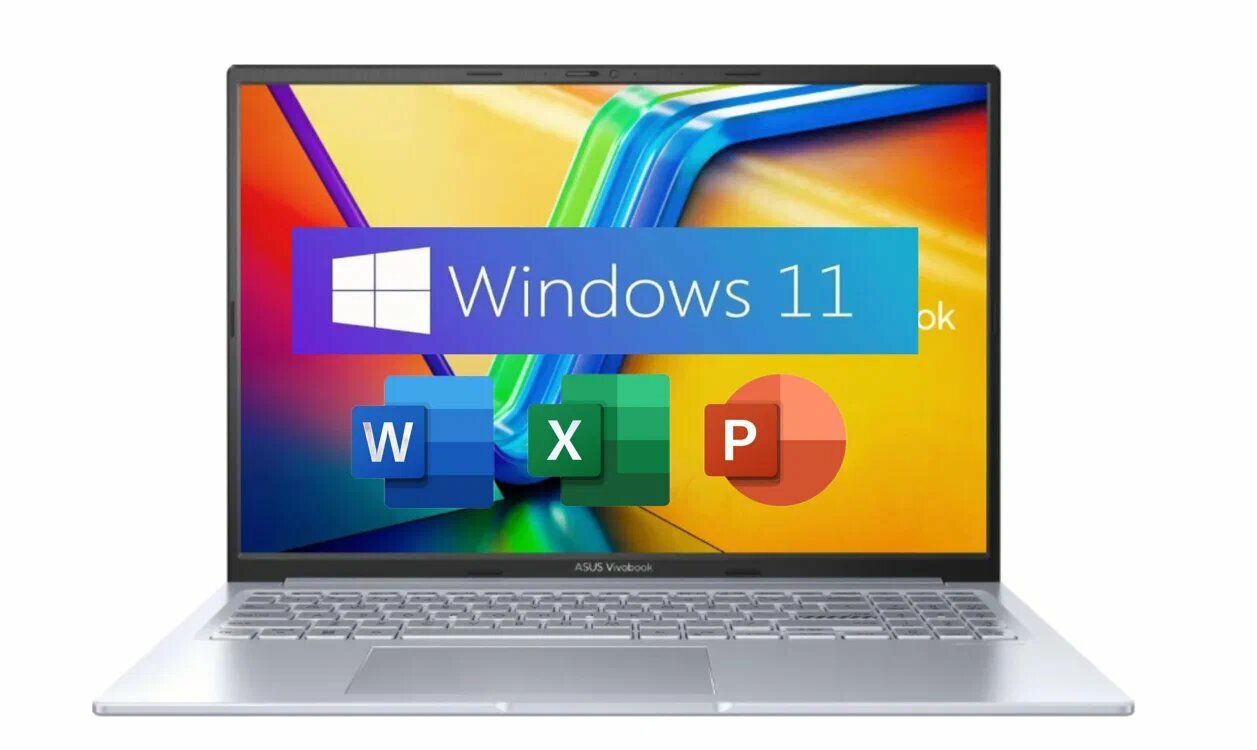 16" Ноутбук ASUS VivoBook 16X, IPS, Intel Core i7 - 13700H (14 ядер), RAM 32 GB, SSD 1 TB, Intel Iris Xe Graphics G7, Windows 11 Pro + Office 2021 Pro, Русская раскладка