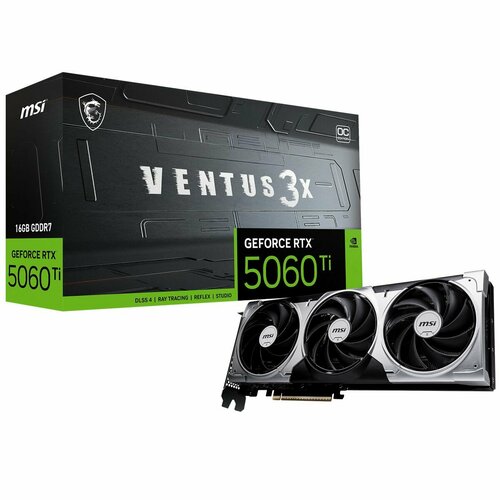 Видеокарта MSI RTX 5060 Ti VENTUS 3X OC 16GB 69844₽