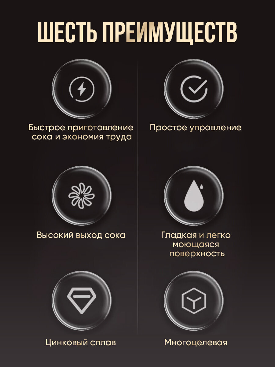 Соковыжималка для цитрусовых ручная, сквизер из цинкового сплава, сквизер для лимонов, соковыжималка для граната ручная — фото 1