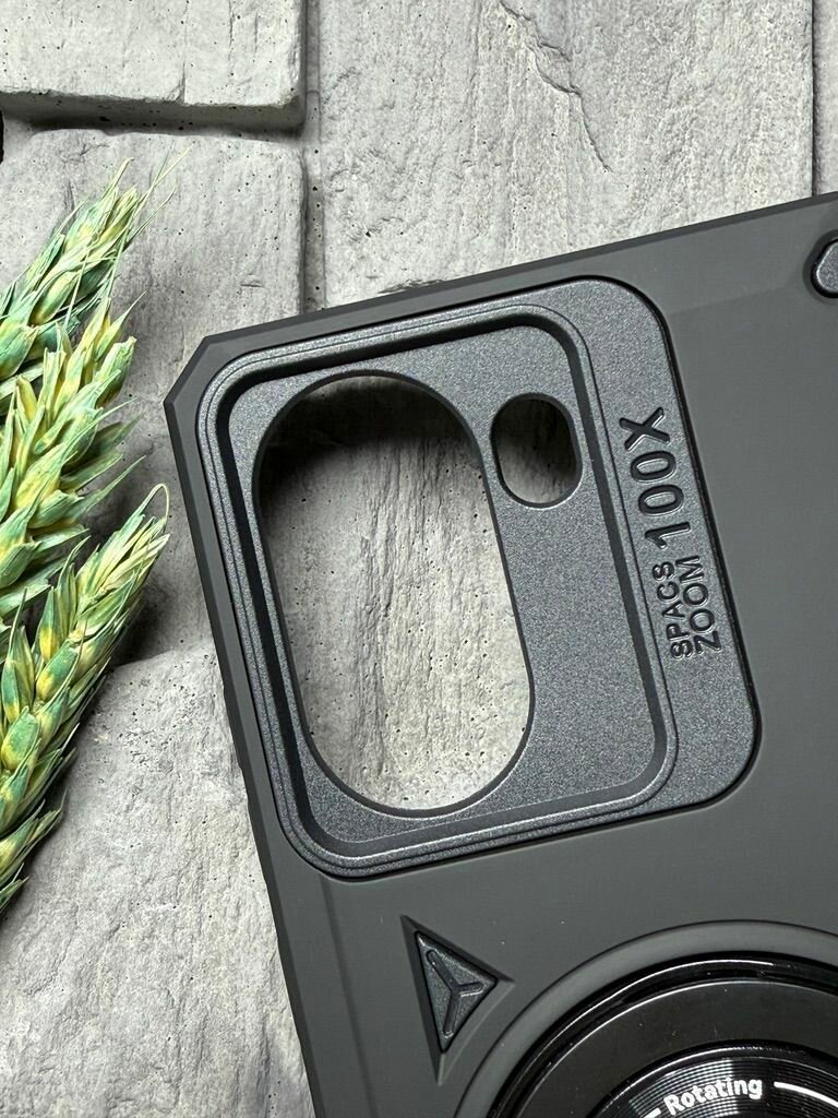 Чехол противоударный для Xiaomi Poco X7 Pro ( Поко Х7 Про ) с функцией подставки, с кольцом-держателем, ударопрочный, усиленный, черный — фото 1