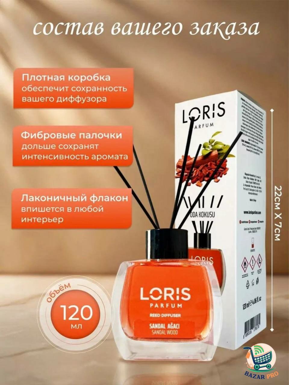Аромадиффузор Loris Parfum, для дома/офиса/магазина/автомобиля, 120мл — фото 1
