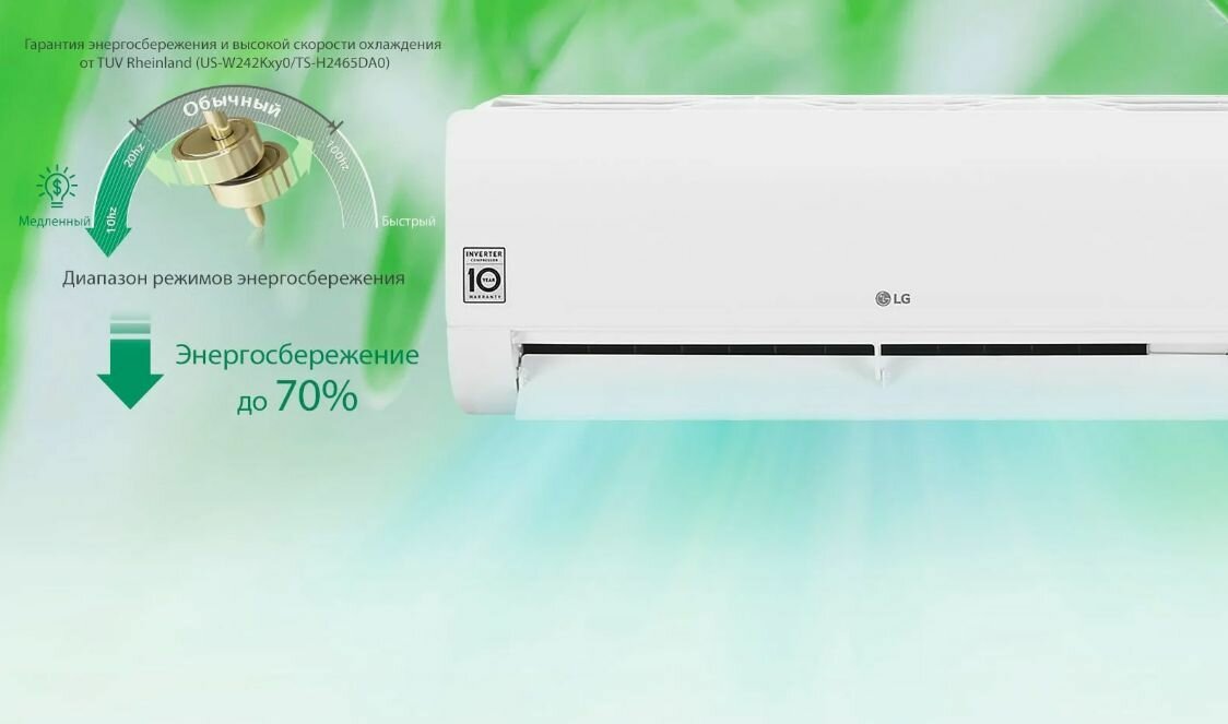 Кондиционер LG Megacool Dual Inverter P09EP2 до 25 м2 инвертор — фото 1