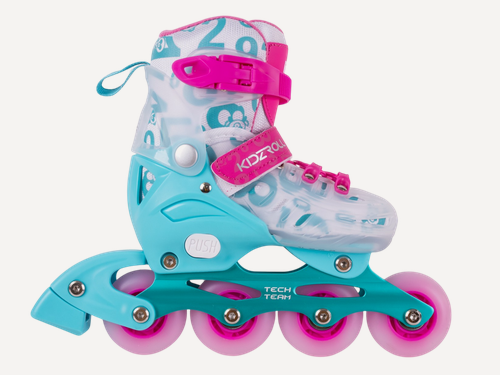 Изображение товара Детские раздвижные роликовые коньки Tech Team Kidzroll - Pink р. 36-39