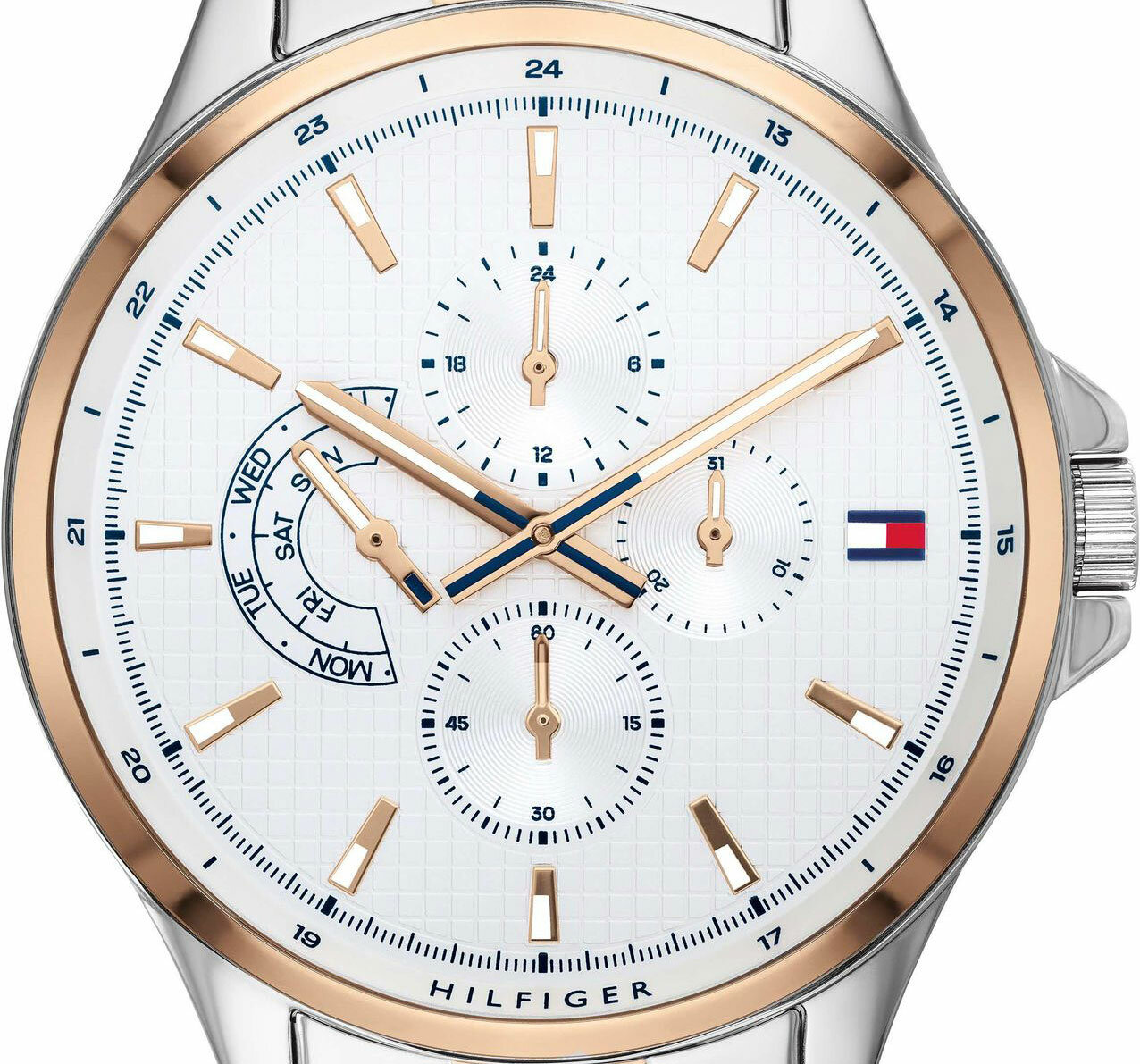 Наручные часы TOMMY HILFIGER Shawn, белый/серебристый/золотистый — фото 1
