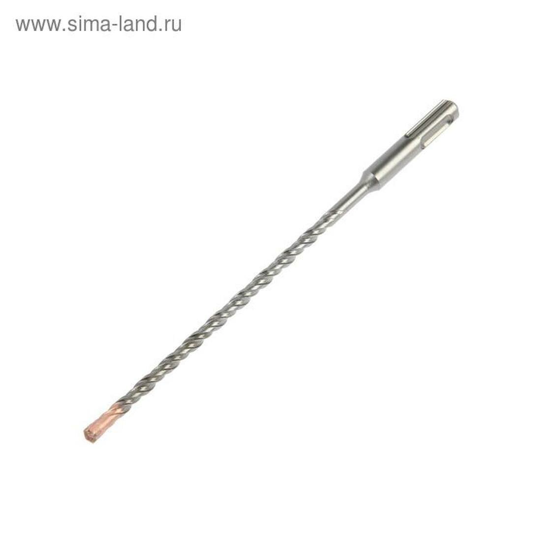 Бур по бетону тундра крестовый наконечник двойная спираль SDS-plus 6 х 210 мм