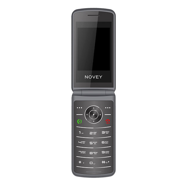 Кнопочный мобильный телефон Novey Z1+, 2 слота для SIM-карты, Grey — фото 1