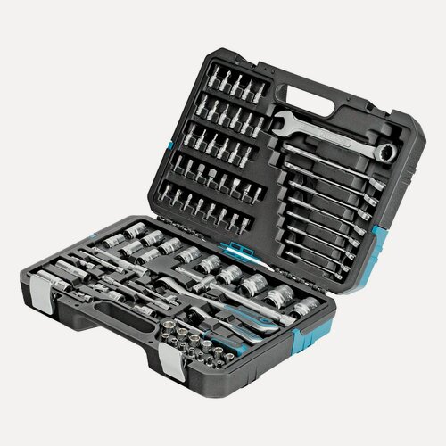 Изображение товара Набор инструментов, 1/4", 1/2", CrV, 120 зубьев, 82 предмета Gross