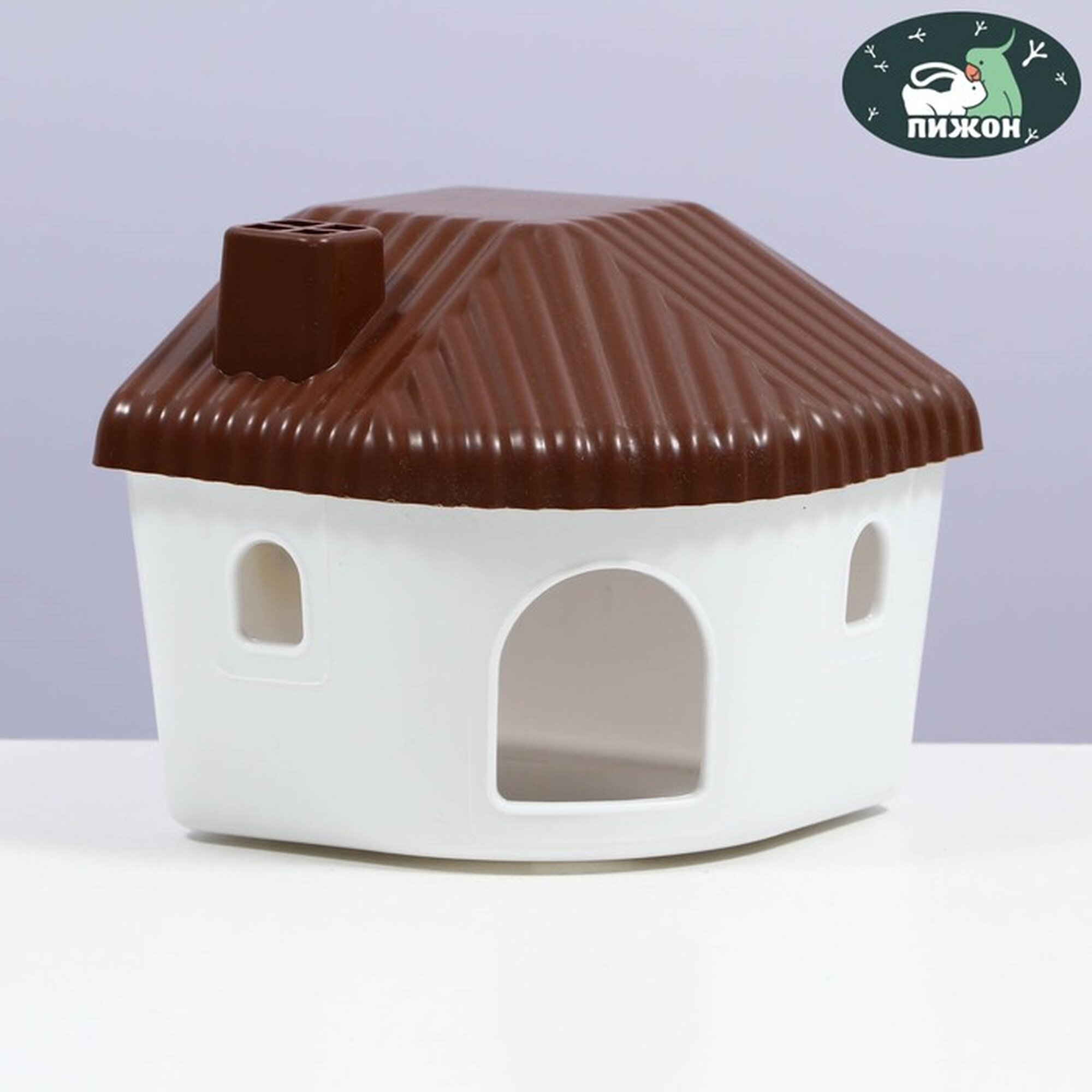 Домик для грызунов угловой 114 х 107 х 107 см коричневый