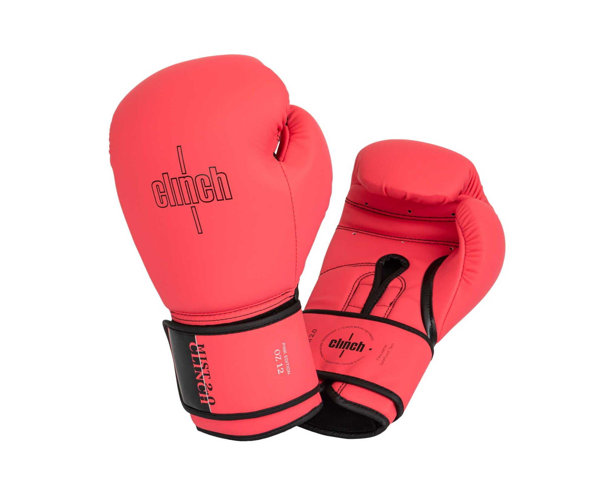 Перчатки боксерские Clinch Mist 2.0 розовые (вес 10 унций)