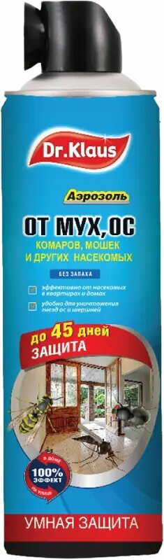 Аэрозоль от мух ос и других насекомых Доктор Клаус