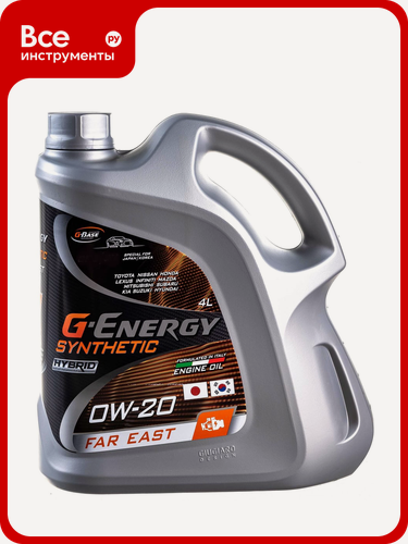 Изображение товара Масло, G-ENERGY, G-ENERGY Synthetic Far East 0W-20 4л 253142536, бензиновых двигателей японских и, Энергосберегающее