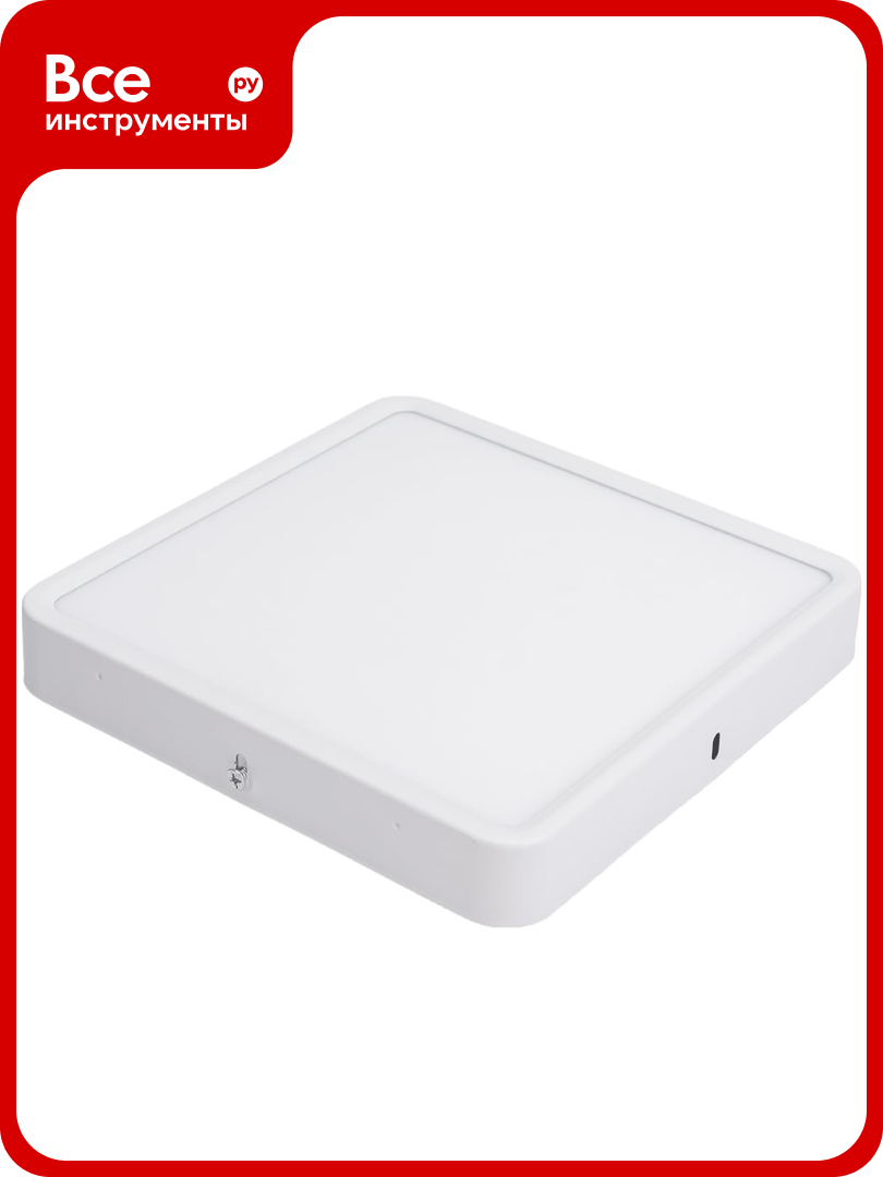 Накладной квадратный даунлайт с драйвером Ecola LED downlight 18W 220V 4200K 210x210x32 DSSV18ELC