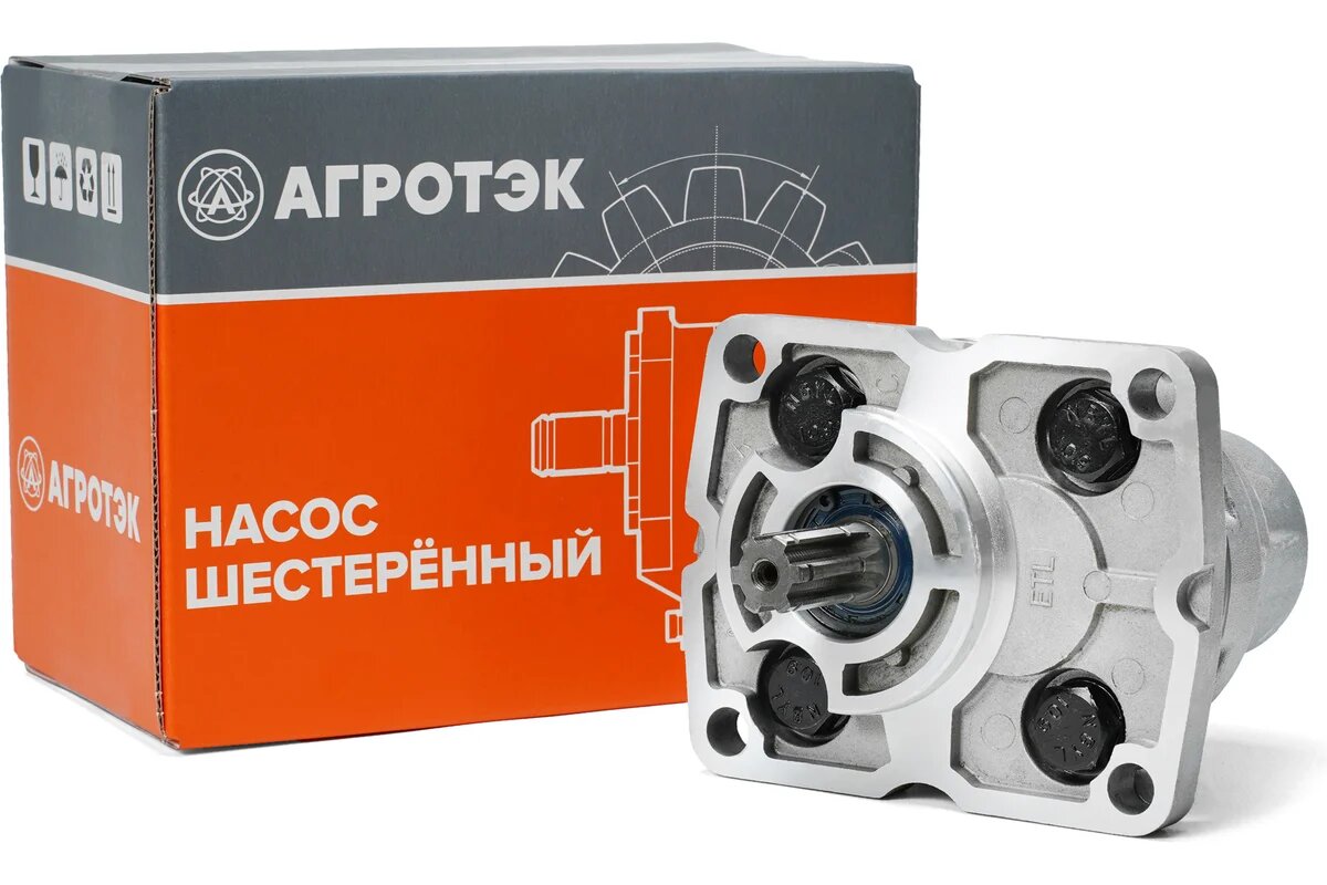 Агротэк Насос шестеренный НШ-10М-3Л левый 6-и шлицевой вал (аналог НШ-10У-3Л, GP 2BM 10L-A101A) НШ-10М-3Л 22.00068